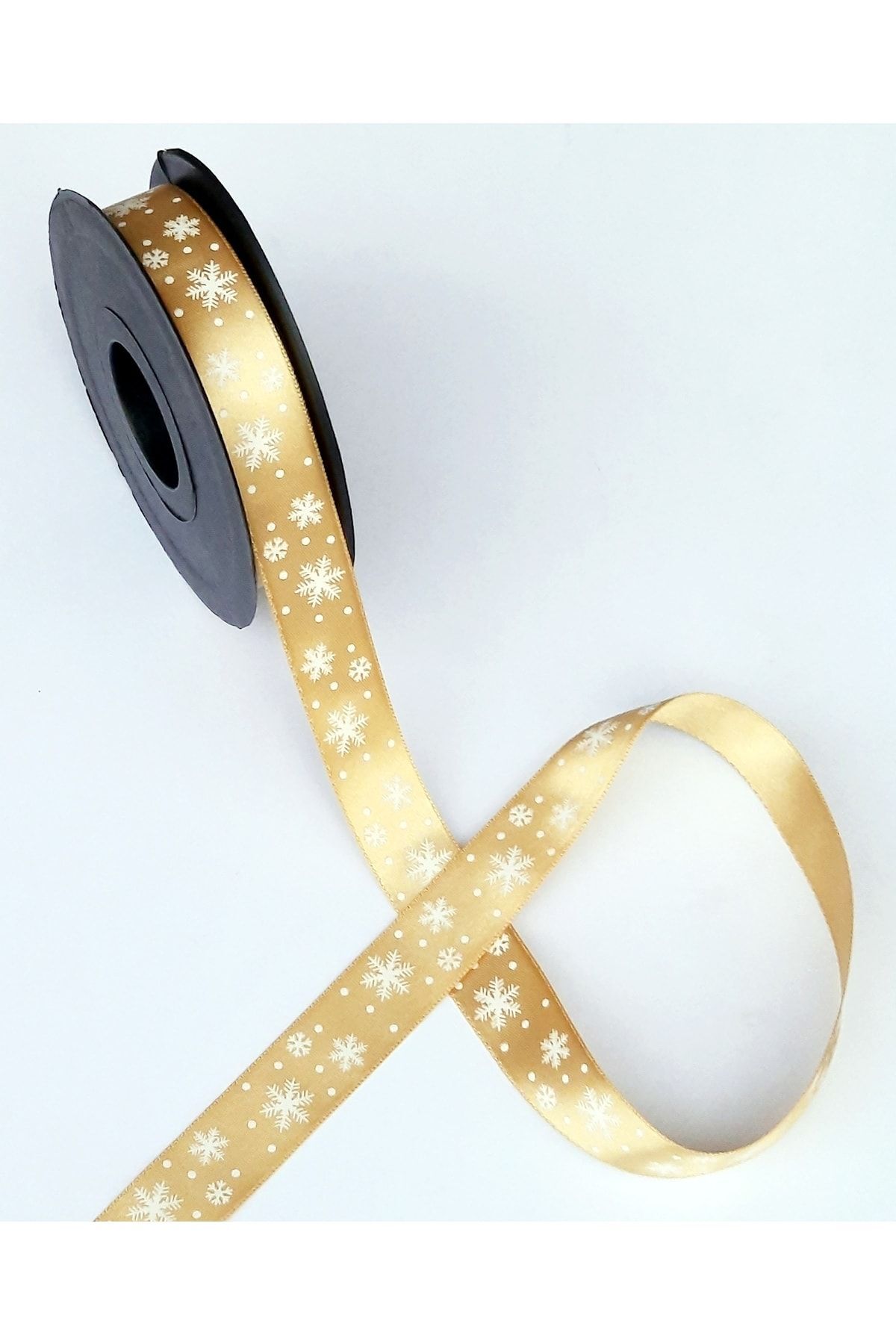 Kezban Tekstil Sarı ( Gold ) Saten Yılbaşı Kurdelesi 2 Cm En 5 M Uzunluk