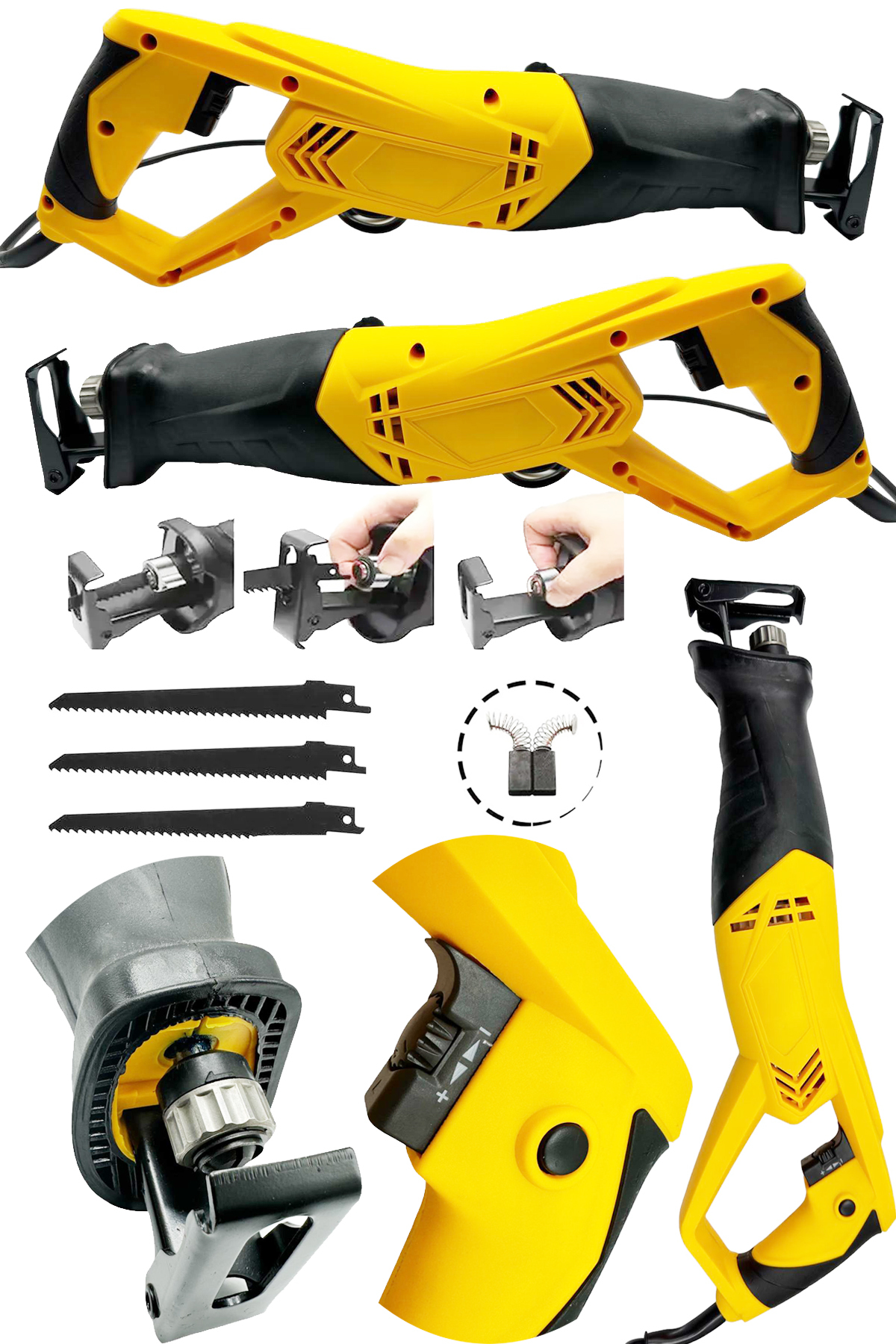Pro Japan 4500 Xdrive 6 Stage Speed Adjustable Virgin Wrapped Bone Cutting Foxtail Saw Machine