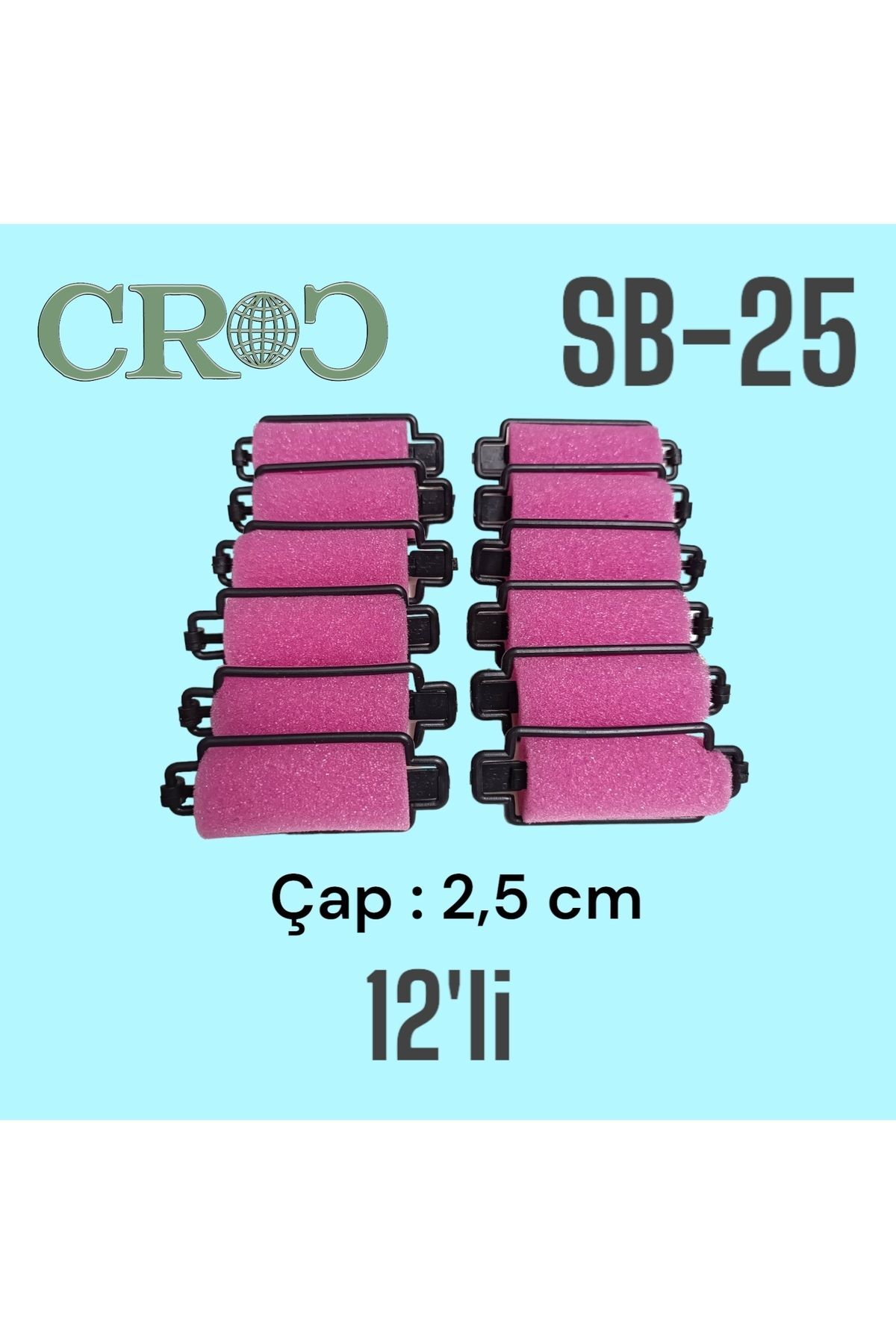 Croc SB-25 Sünger Bigudi 12li
