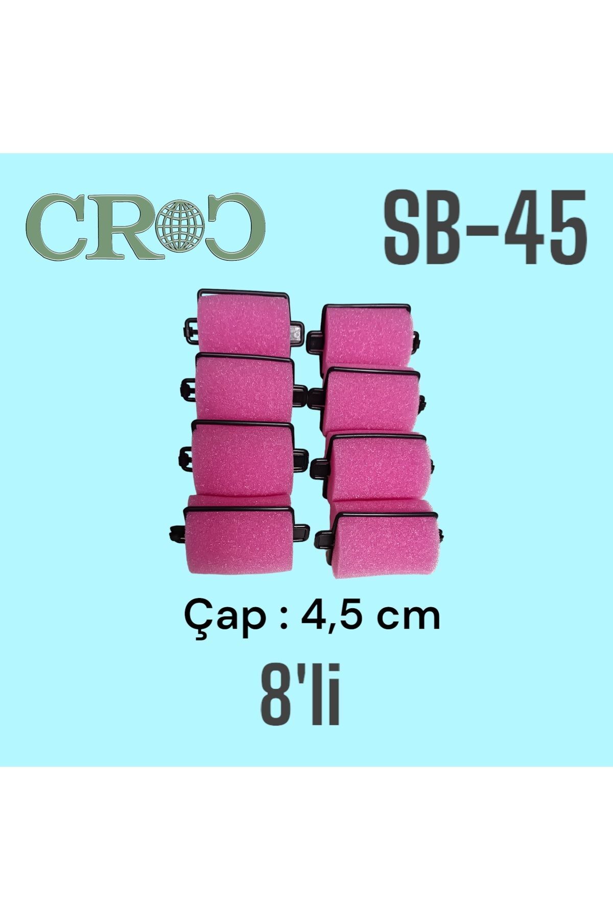 Croc SB-45 Sünger Bigudi 8li