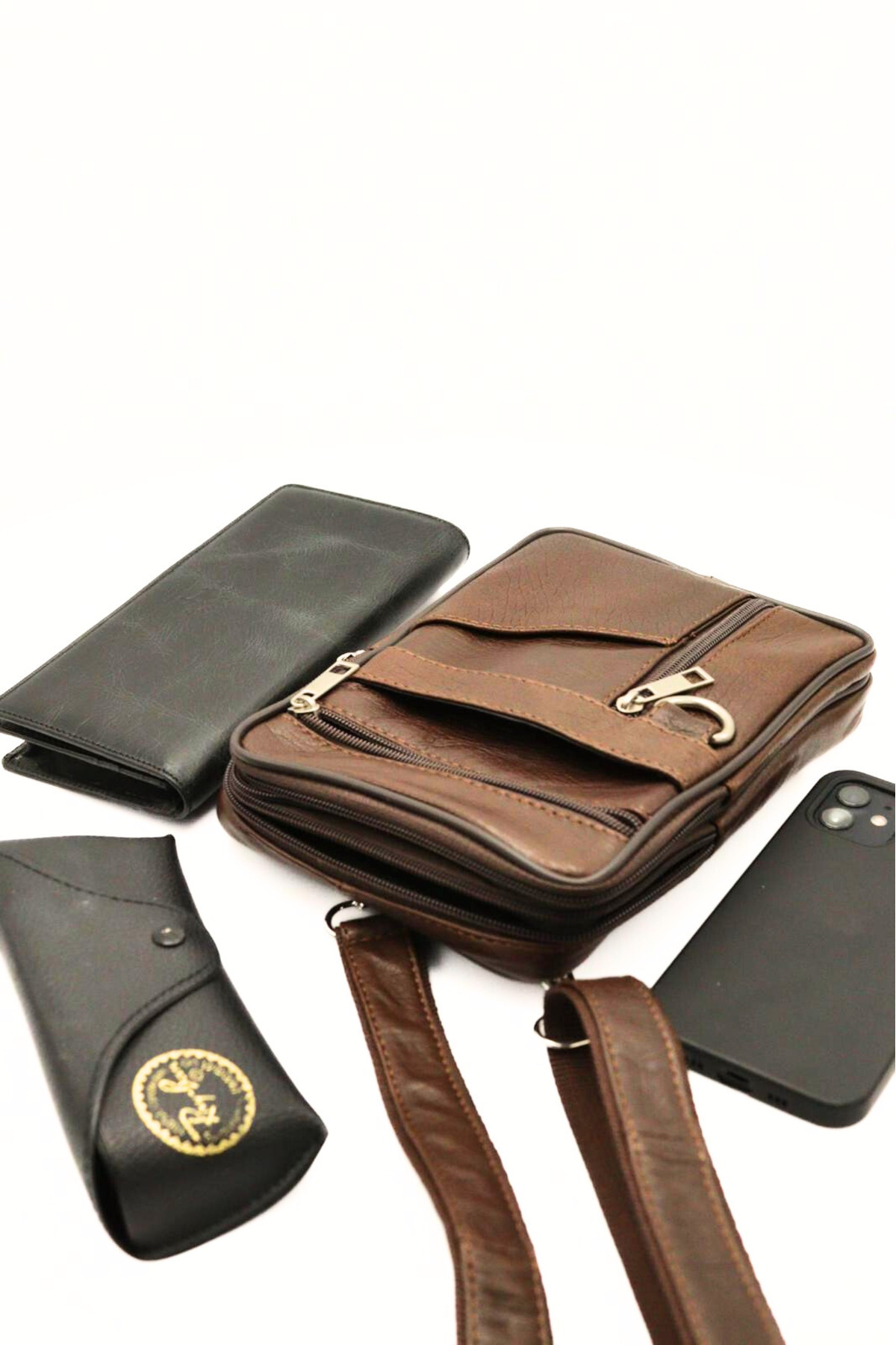 willpolo  Hakiki Deri Kahverengi Hakiki Deri Askılı Erkek Omuz Çantası Postacı Çanta - Görsel 6