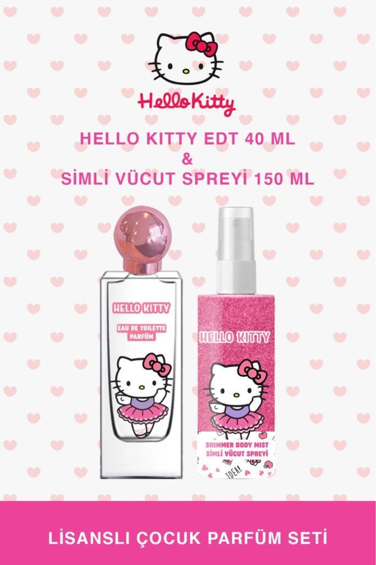 Hello Kitty Kız Çocuk Parfüm Simli Vücut Spreyi Seti - Fiyatı