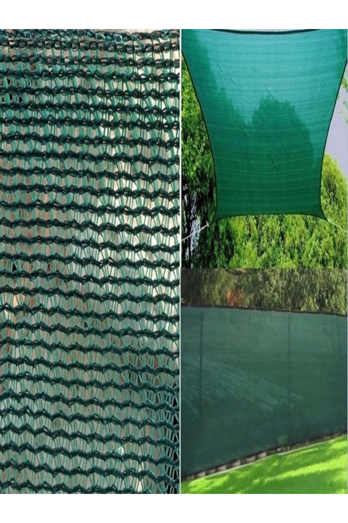 %95'lik Gölgelik File Kolon Dikimli Kuşgözü Halkalı Jüt Gölgelik File 2metre X 5metre =10mt2 6