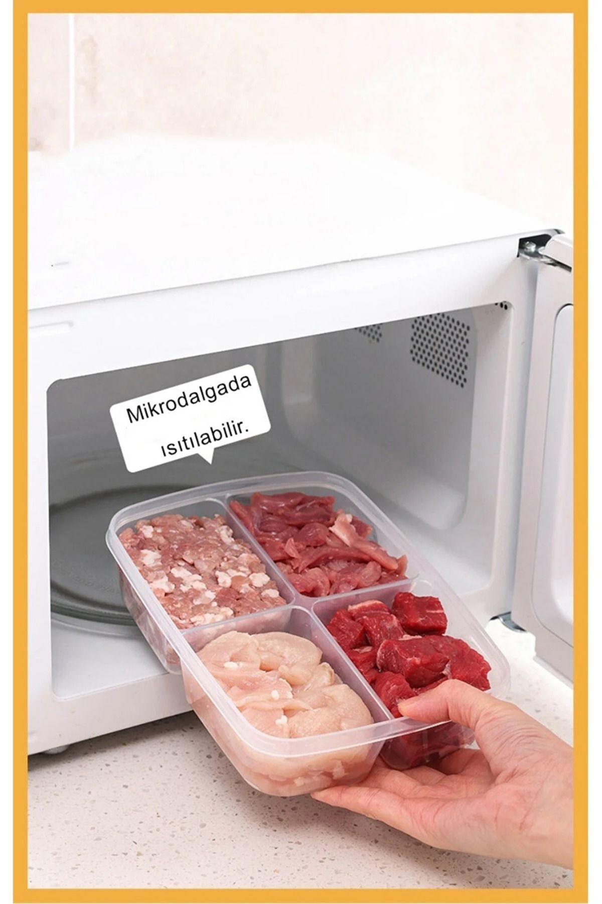 Bayev-Large 4 Compartment 1000ml Storage Kuti for Picniki for Food and Breakfast 4