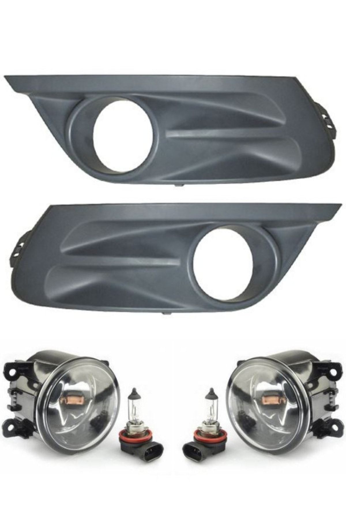 AUTOMAXIPARTS Renault Fluence 2013 Sonrası Sis Farı Ve Sis Far Çerçevesi Takımı Sağ Sol (ampullü)