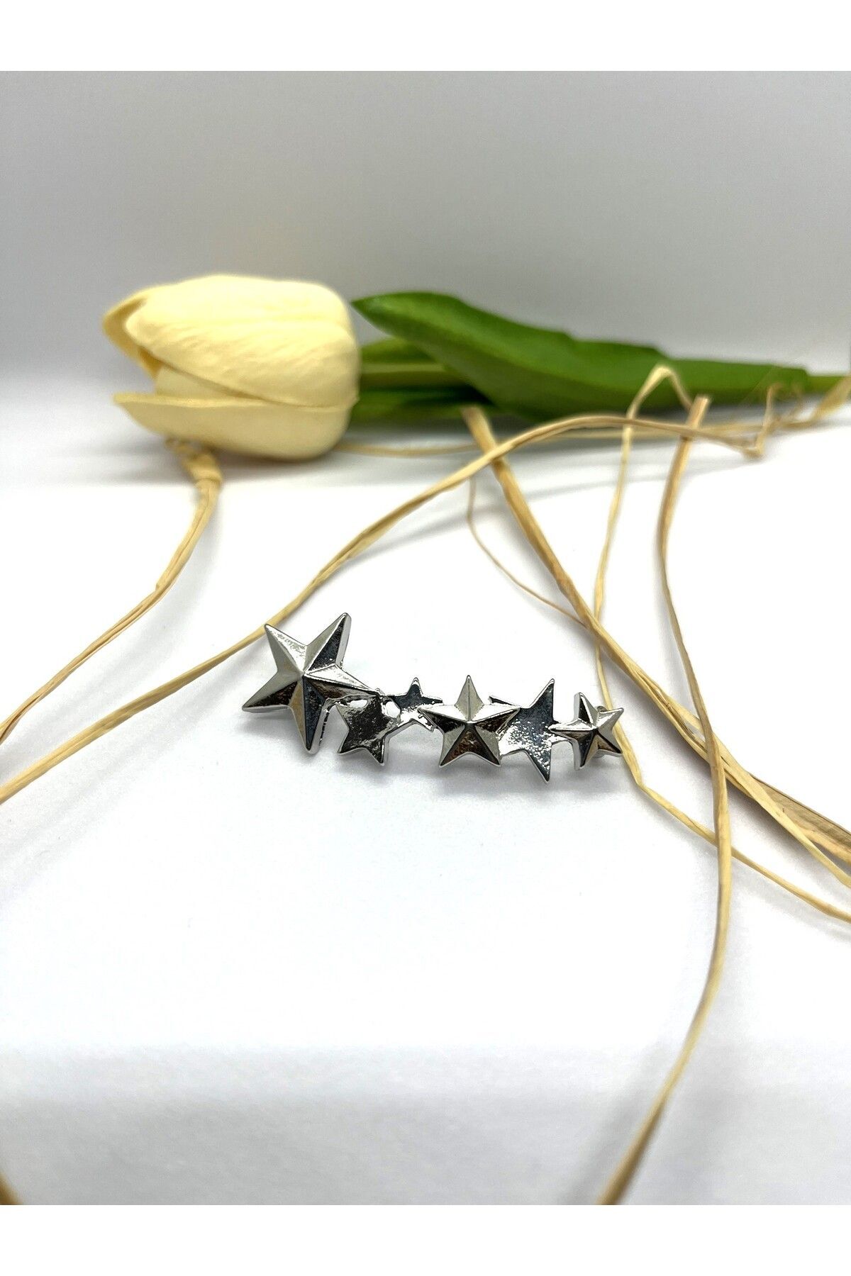Butik Junisteps Yıldız Şekilli Metal Ayakkabı Bağcığı Aksesuarı - Gümüş