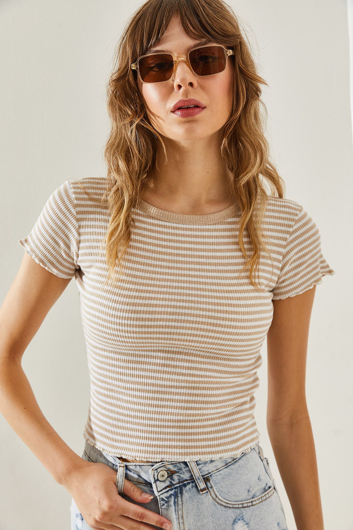 Bianco Lucci-60161025   Bluză Camolă cu dungi Model Femei 4