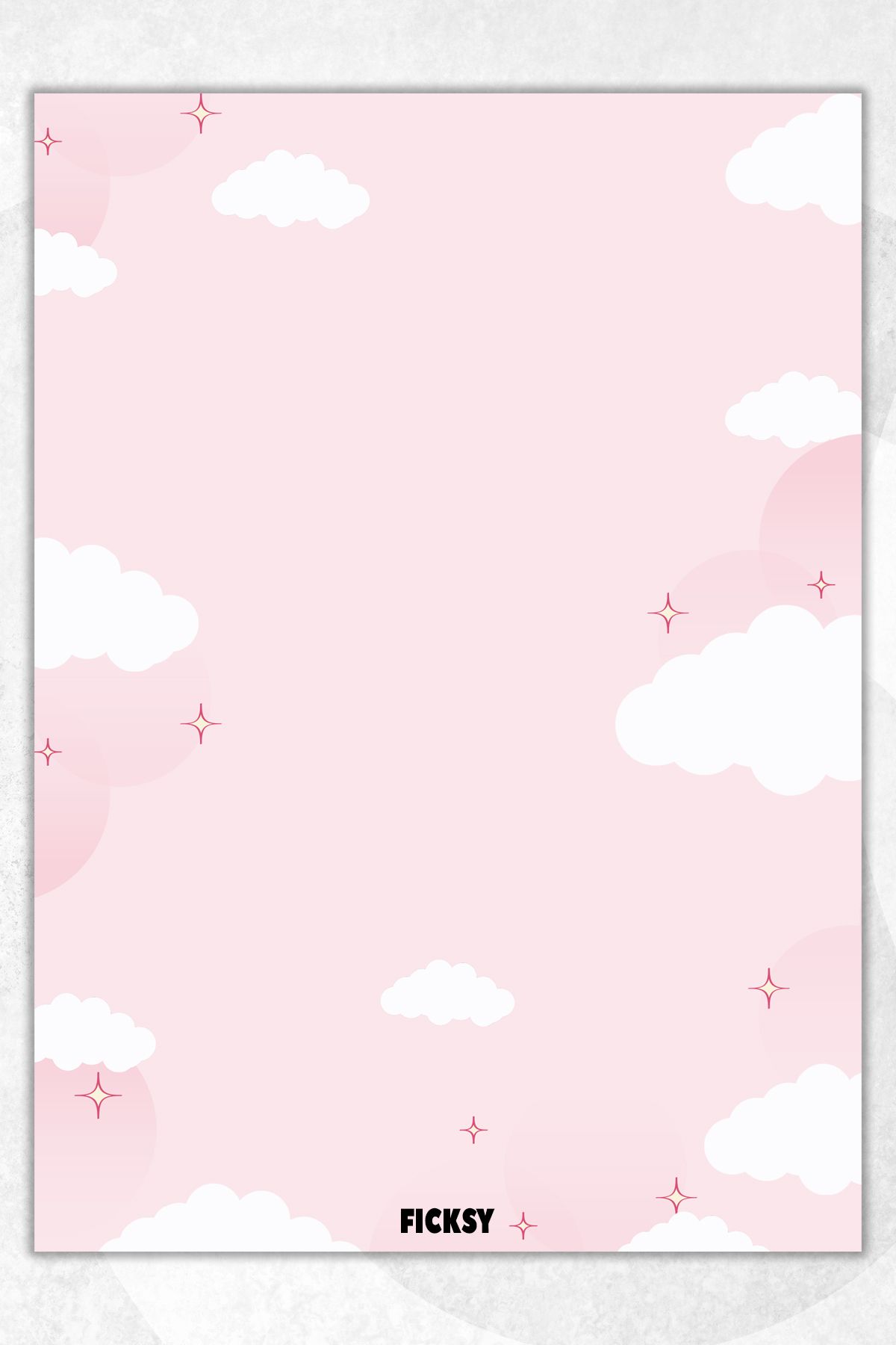 Ficksy-A5 Size Cloud Note Paper - 50 Sheets To Do List Memo Pad 1