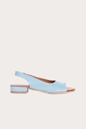 Mavi Deri Kadın Topuklu Sandalet 01WS6100
