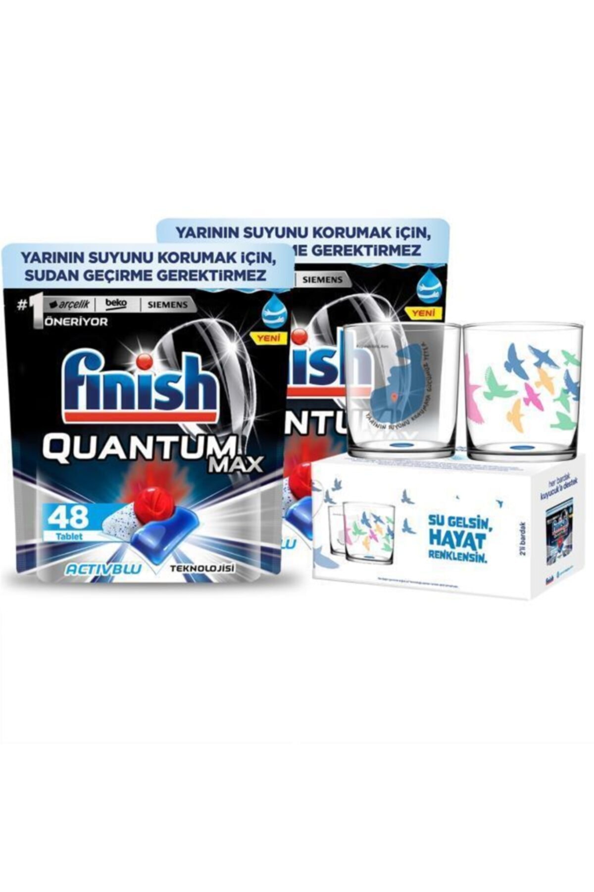 Finish Quantum Max 96 Kapsül Bulaşık Makinesi Deterjanı (48x2)