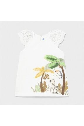 Kız Bebek Beyaz Jungle Elbise TMY21001983