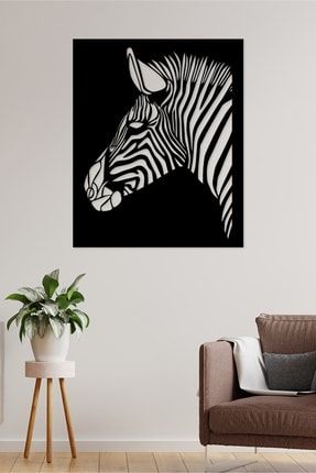 40x50 Cm Zebra Desenli Dekoratif Duvar Panosu dp-201