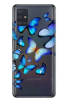 Samsung Galaxy A71 Pure Modern Desenli Silikon Kılıf 2d Kelebekler puremodern.A71.31