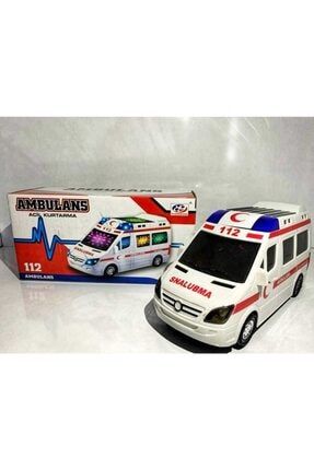 Pilli Ambulans Büyük Boy Sesli Işıklı Ambulans E8818