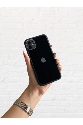 Apple Iphone 11 Uyumlu Iphone 12 Görünümlü - Siyah - Kamera Korumalı Cam Darbe Emici Telefon Kılıfı EN168654
