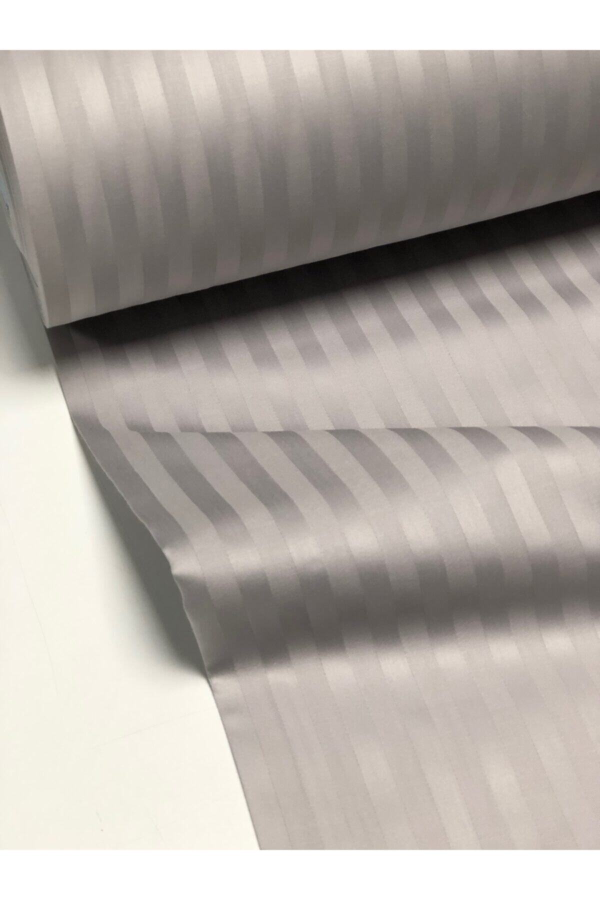 FAAL-King Size, Striped Cotton Satin Sheet And Pillowcase 3