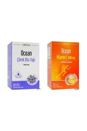 Ocean Çörek Otu Yağı 60 Kapsül Ve Ocean Vitamin C 1000 Mg 30 Tablet ÇörekOtuC1000