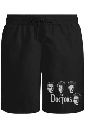 Unisex Siyah Doctor Who - The Doctors Şort SS-529