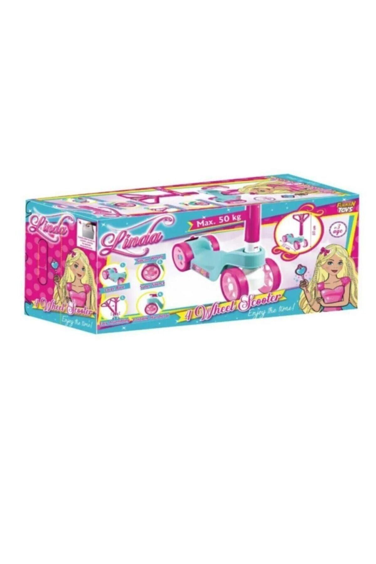 اسکوتر کودکان سبز دخترانه و بچگانه اسباب بازی های صورتی دختر لیندا 4 چرخ Furkan Toys