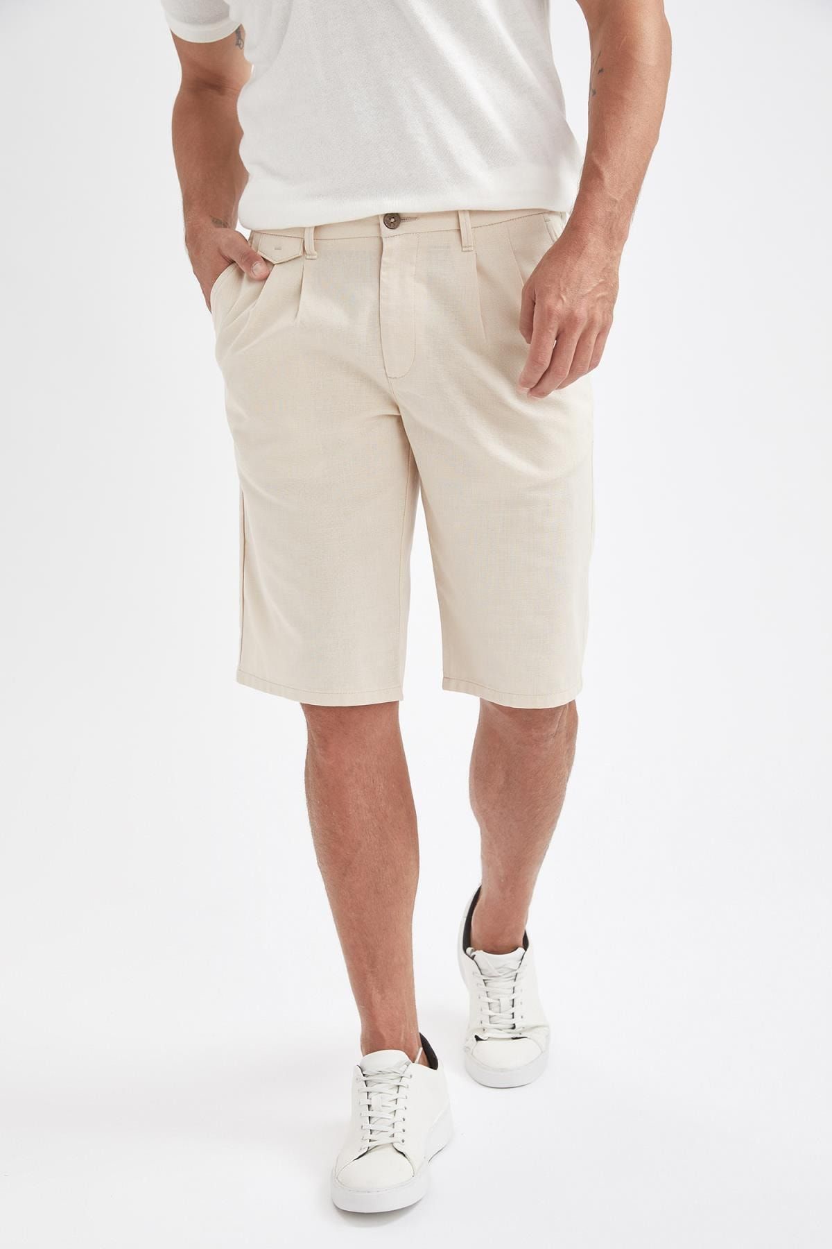 DeFacto-Σορτς βερμούδας Regular Fit Basic 2