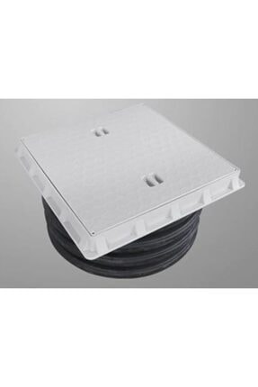 LUX WARES Koruge Boru Uyumlu Plastik Çerçeve Düz Kapak 600mm