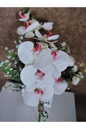 Orkide Gelin El Çiçeği Gerçek Doğallık-yapay orkide gelin eli1