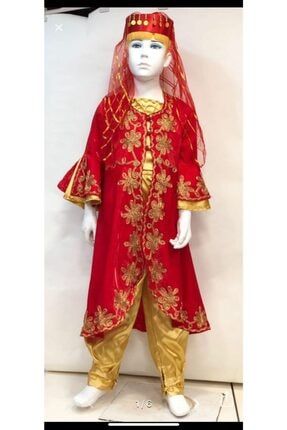 Kırmızı Monoray Kız Çocuk Bindallı Kına Gecesi Kıyafeti SDC876TYFDASDD