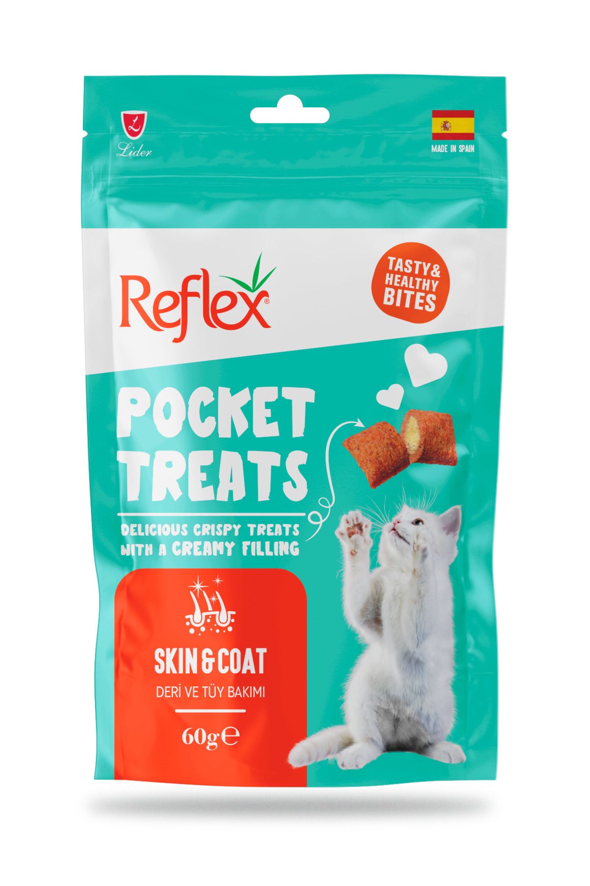 Reflex Pocket Treats Skin and Coat Kedi Ödülü 60 gr 8698995031684