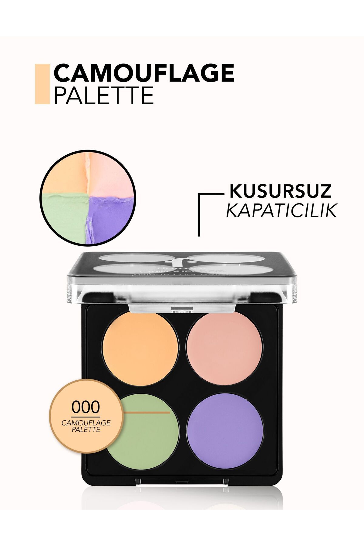 Flormar-5-Piece Camouflage Palette - Color Balancing and Cream Concealer Palette 6