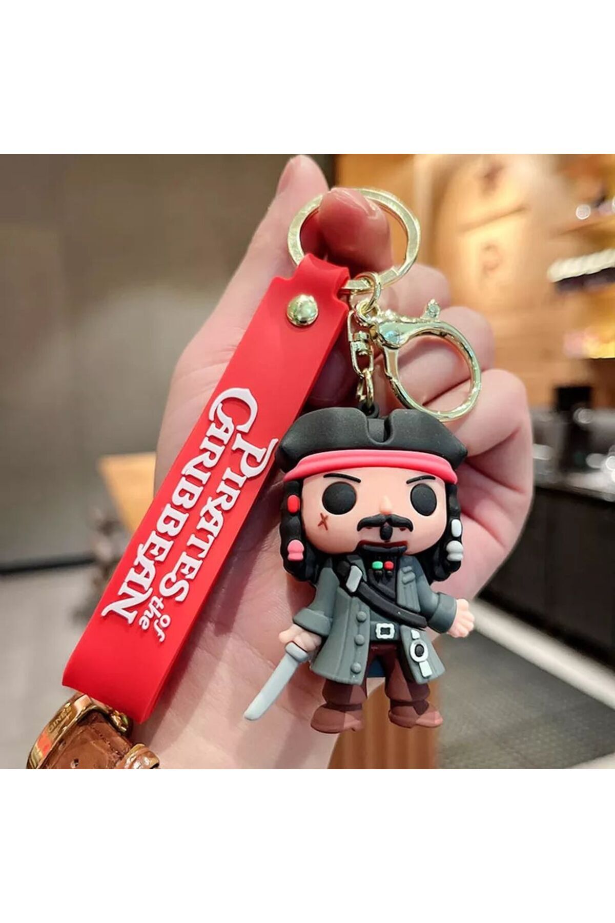 ÖZTİC KARAYİP KORSANLARI JACK SPARROW SİLİKON FİGÜR ANAHTARLIK