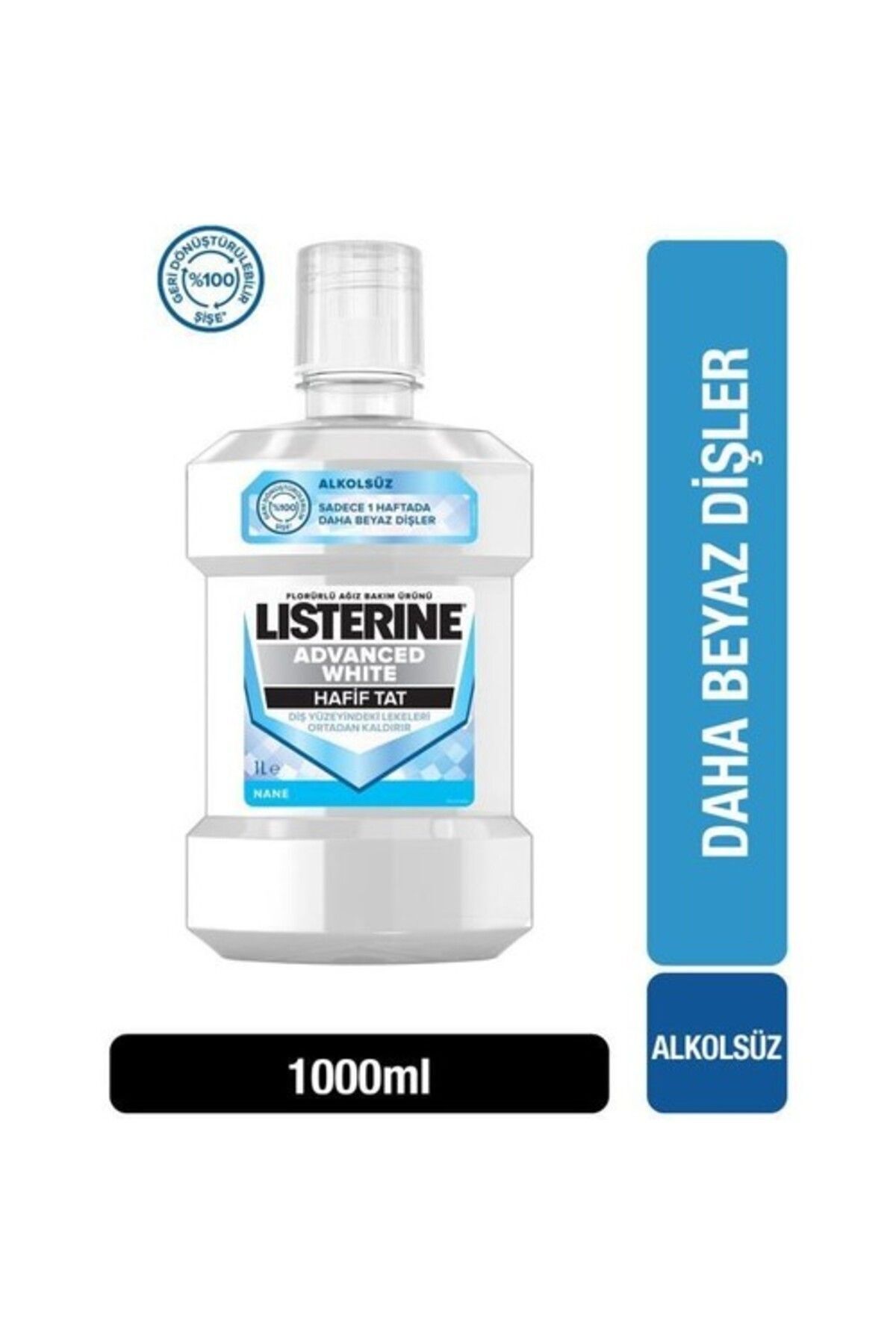 Listerine Advanced White hafif Tat ağiz Bakim Suyu 1000 ml 3574661491936