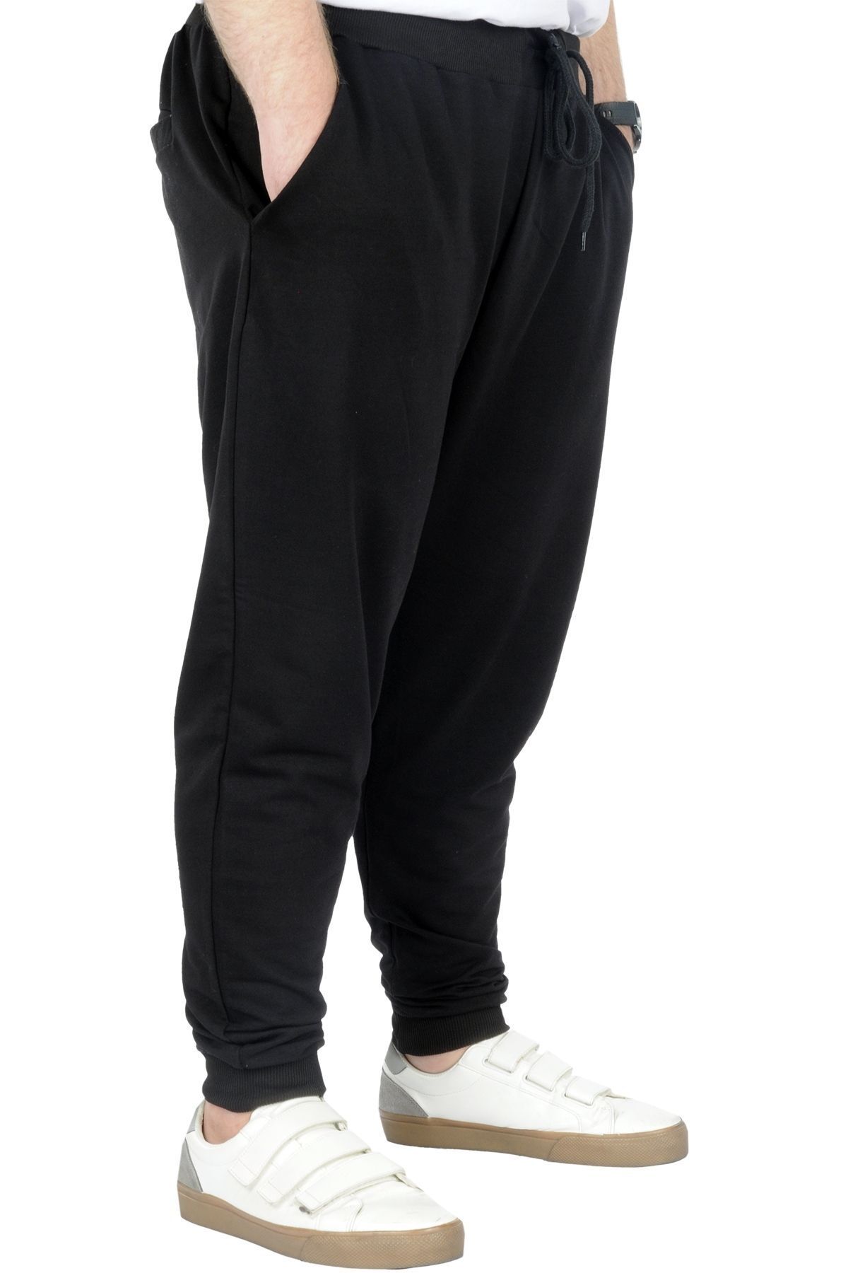 ModeXL-Mode Xl Plus Size Sweatpants with Pulse Print 20507 Black 2