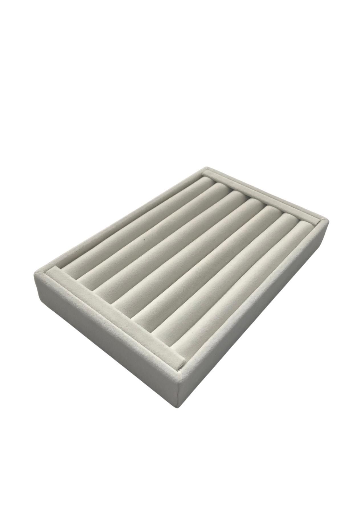 ÖZER KUTU Brățară Și Brățară Și Cătușe Cremă Din Piele Intoarsa Stand-table Și Organizator 14x22 Cm - One Size
