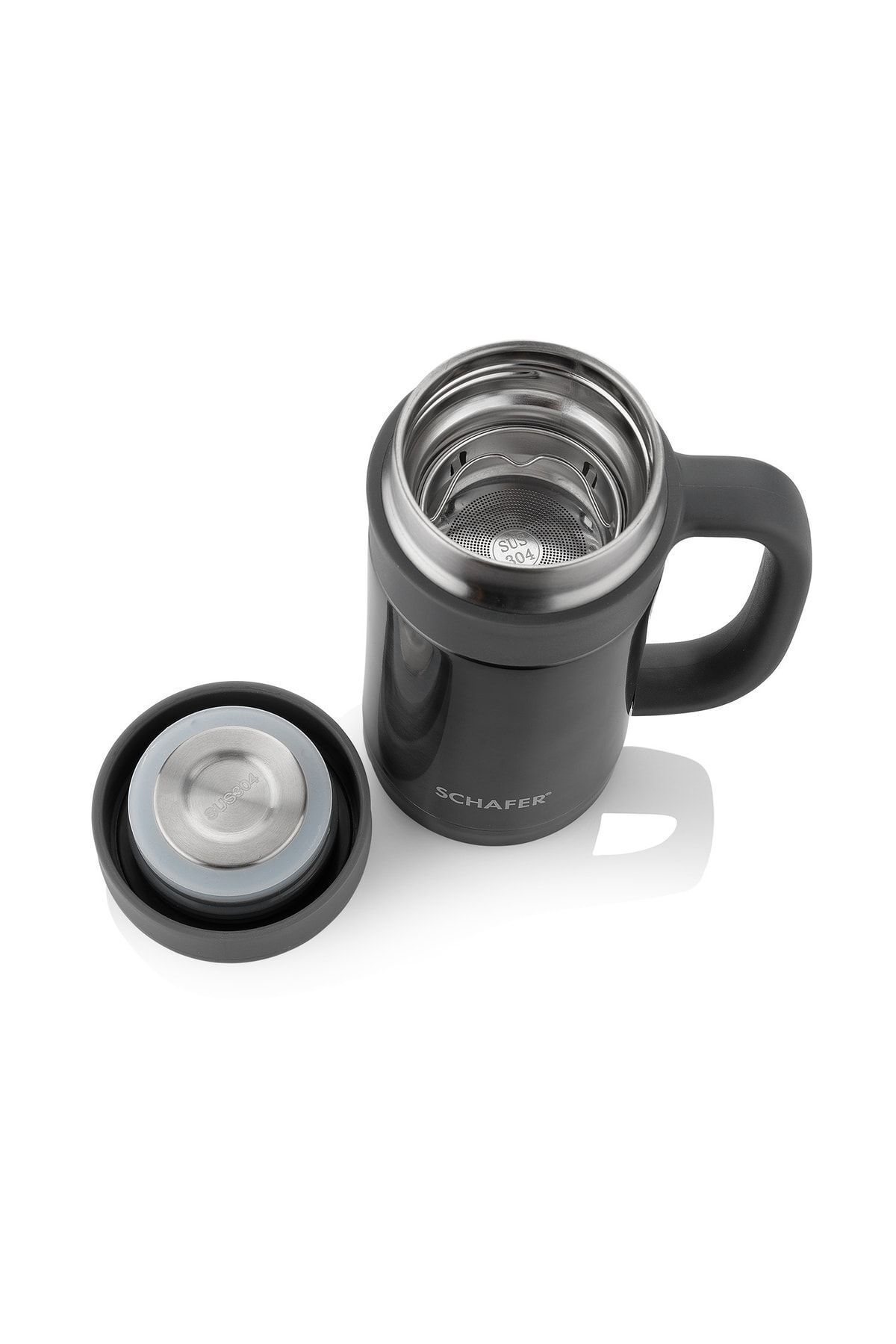فلاسک مشکی Iron Man Cup Thermos 450 میل. Schafer
