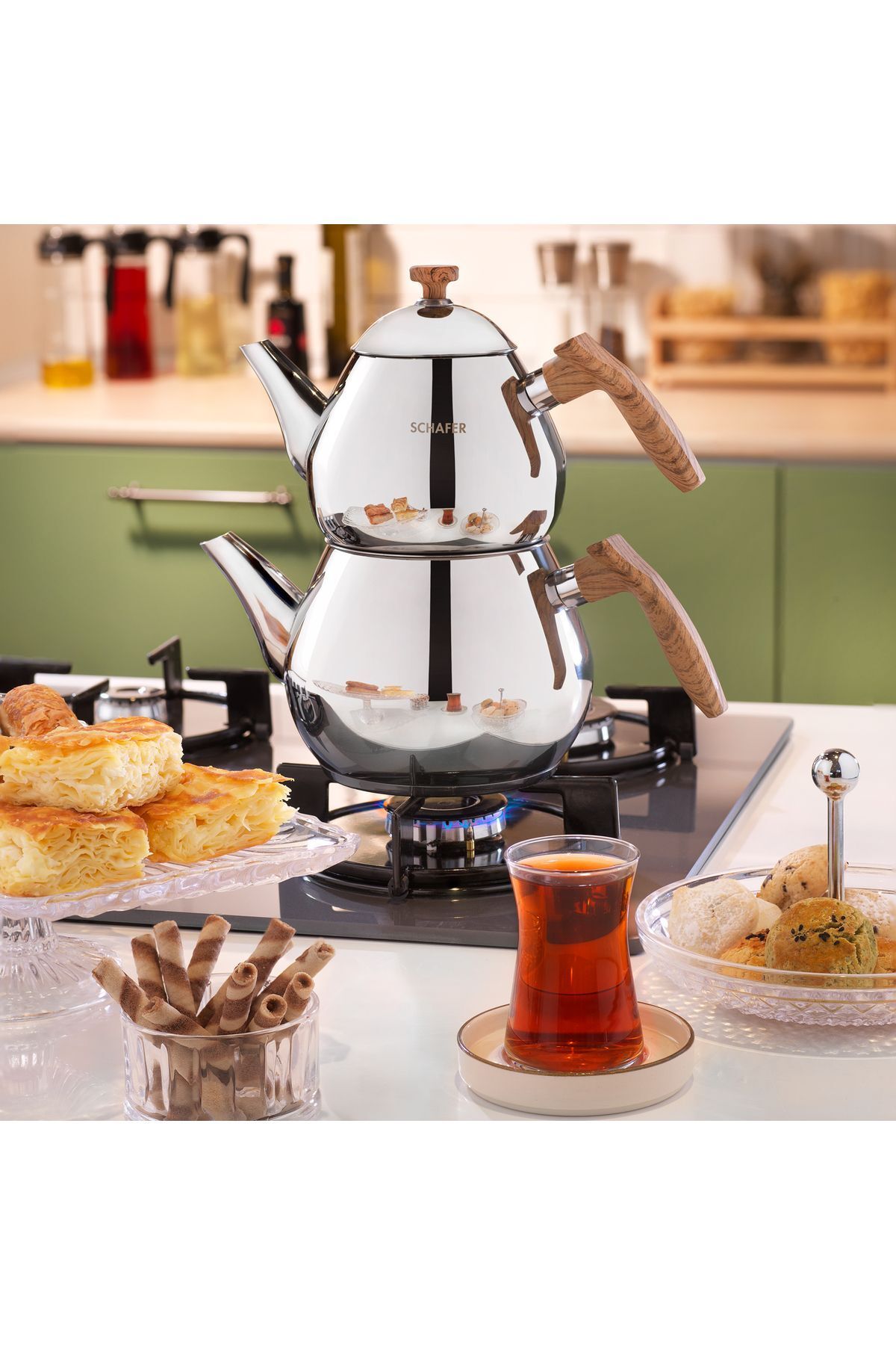 Набор чайников среднего размера Schafer Tea Chef из 4 предметов-кофе 1S7002-15001-KAH02