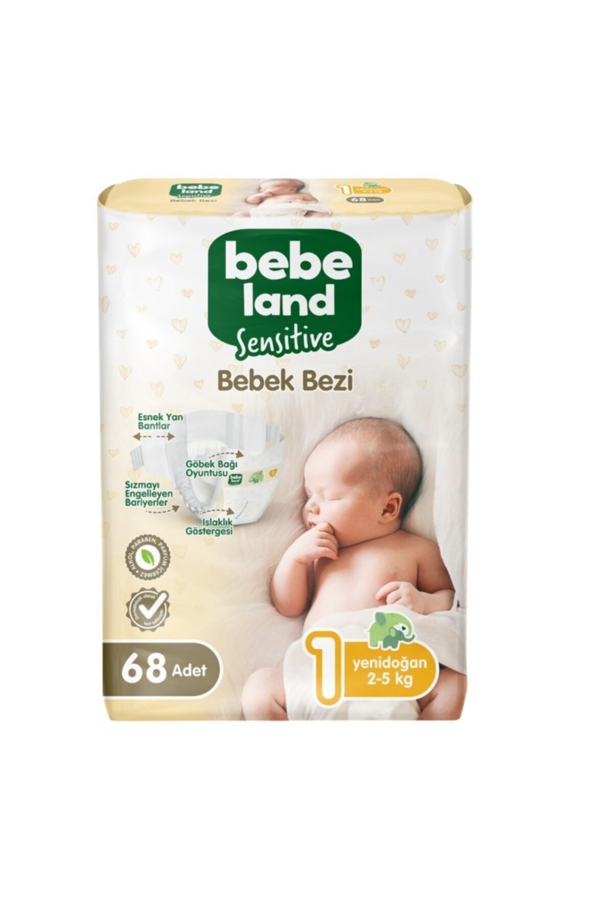 Bebeland-Sensitive Baby Diapers Newborn Size 1 68 Pieces 1