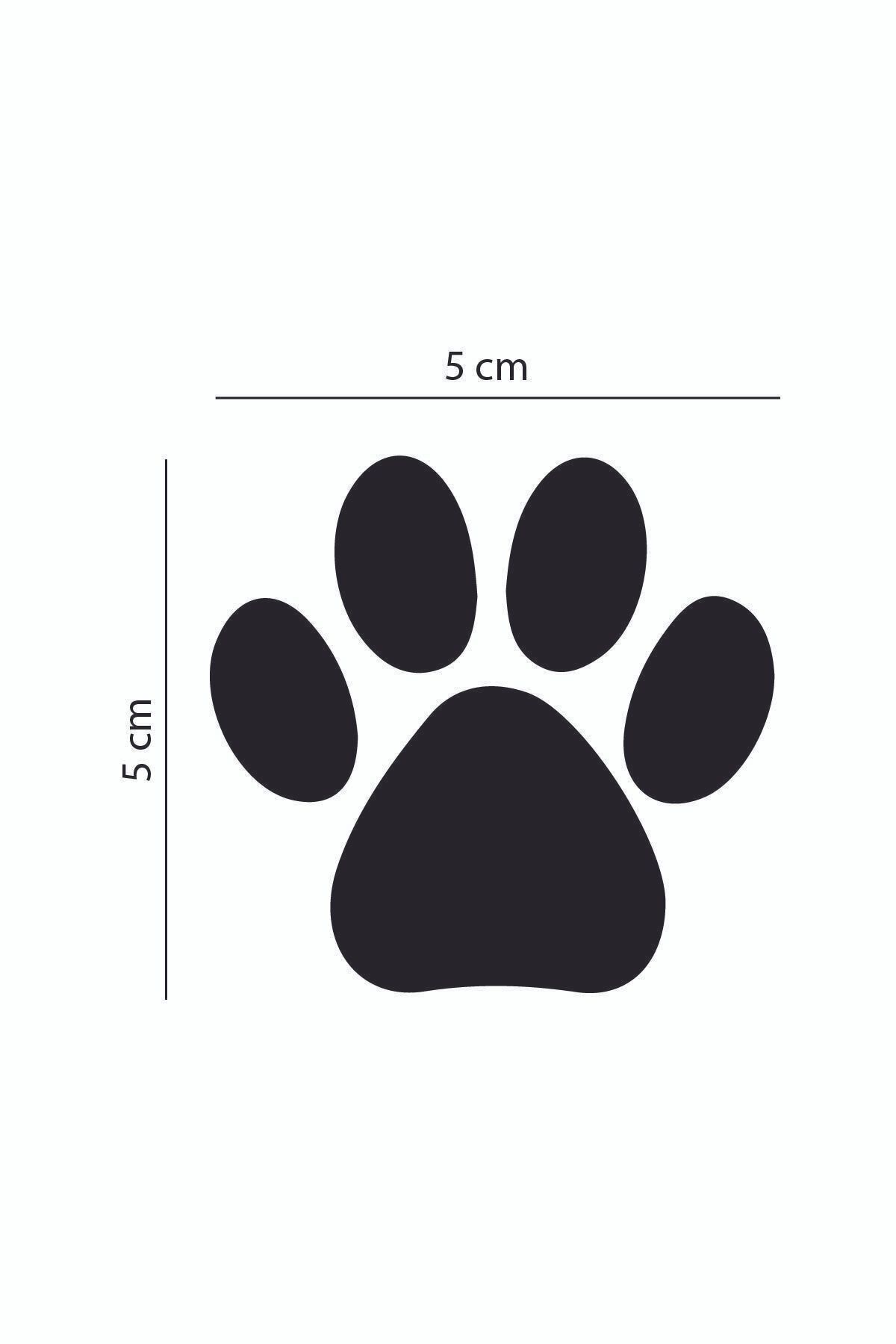 GSticker-Paw Marks 20pcs Auto Sticker Car Glass Cat Dog Paw Marks Wall Sticker Decal Black-White 4