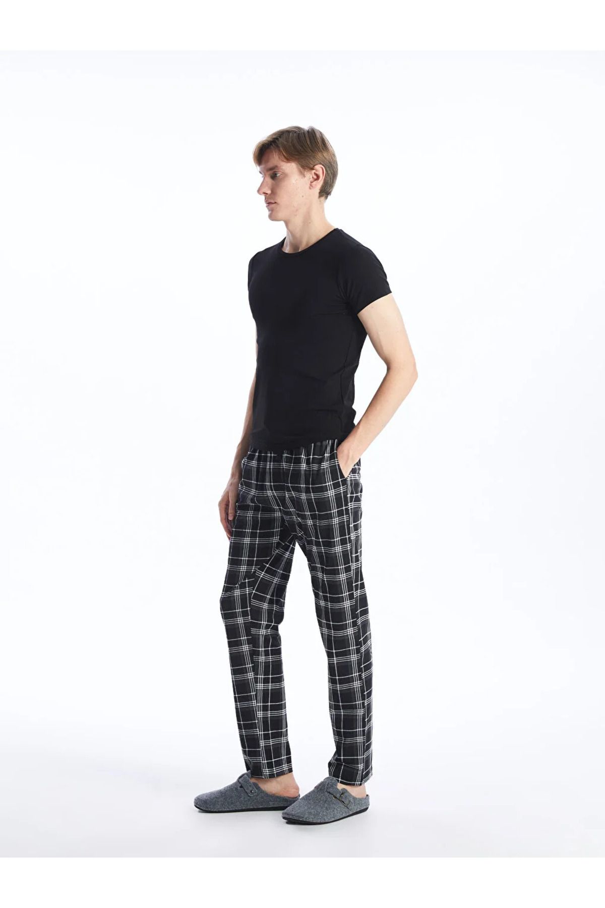 LC Waikiki-Plaid Patterned Standard Men's Pajama Bottoms 5
