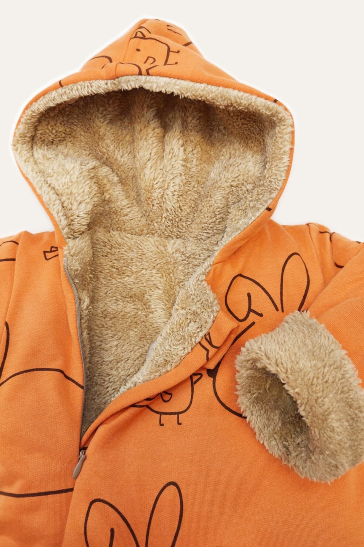 bebizu Kapüşonlu Kendinden Patikli İçi Yumuşacık Welsoft Tulum fotoğrafı 2 (önizleme)