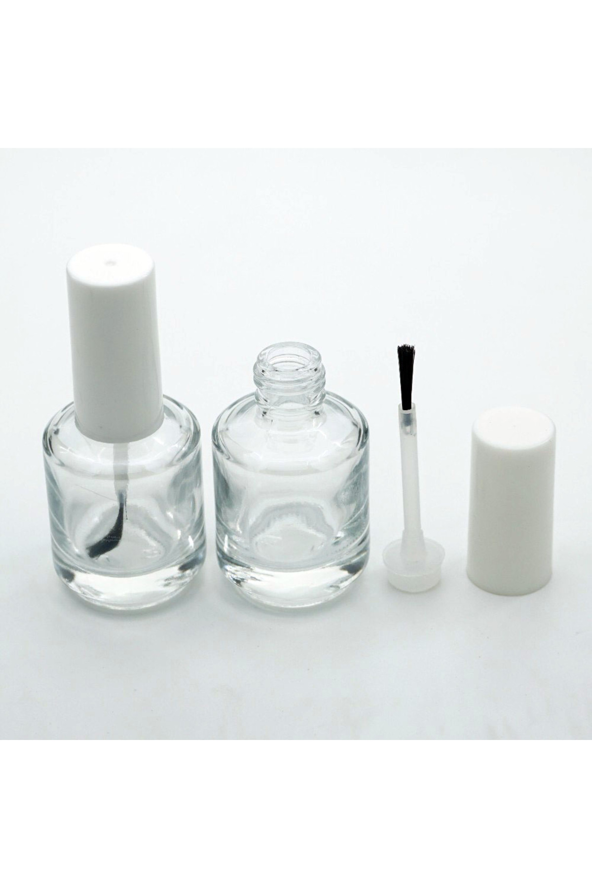 Genel Markalar 30 ADET BOŞ CAM OJE ŞİŞE, 15 ML, SİLİNDİR MODEL, ŞEFFAF