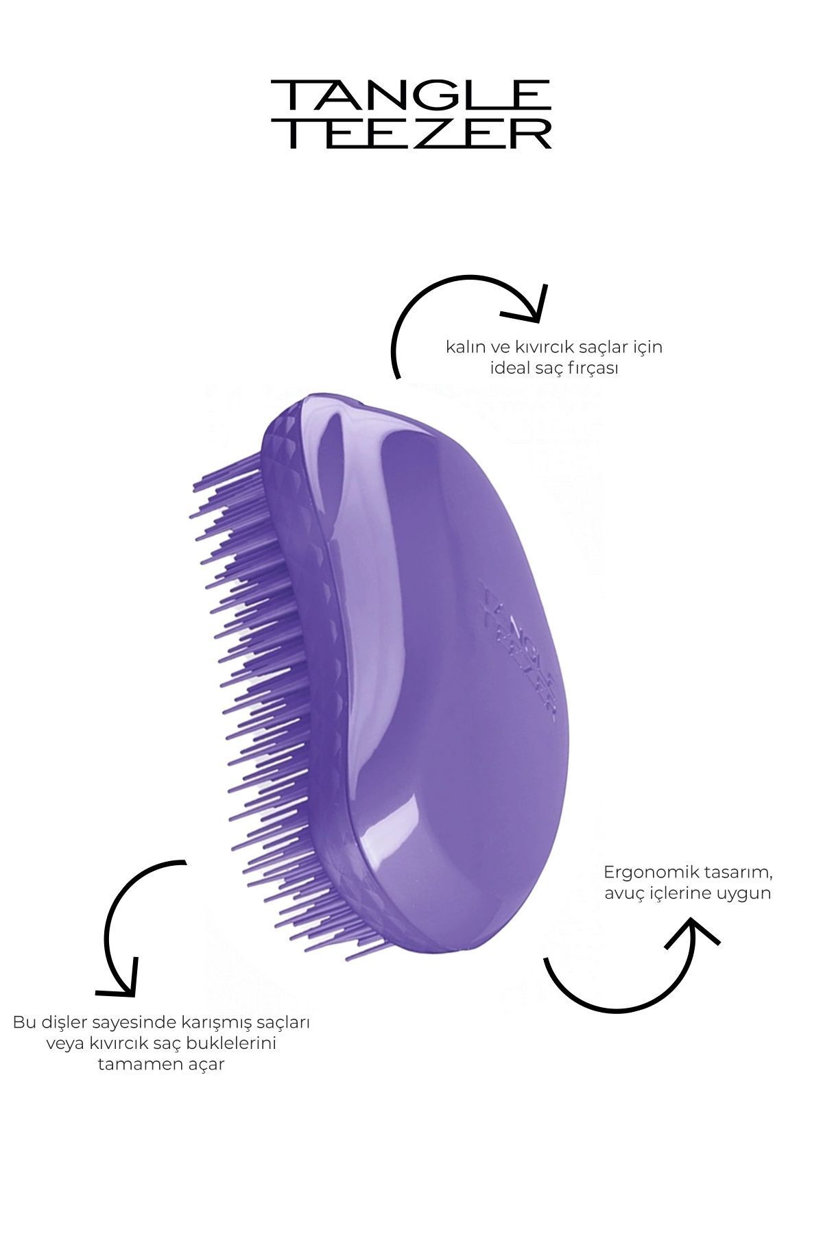 برس موی اصلی بنفش Tangle Teezer