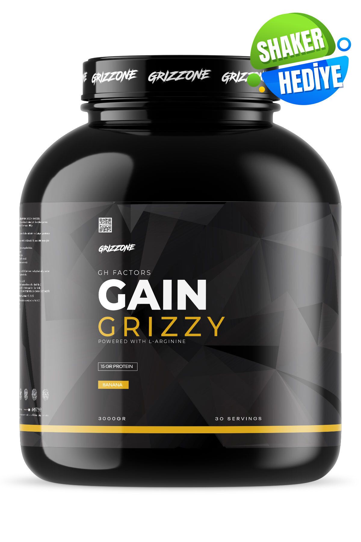 GRIZZONE Gaın 3000 gr 30 Servıs Muz Aromalı Shaker