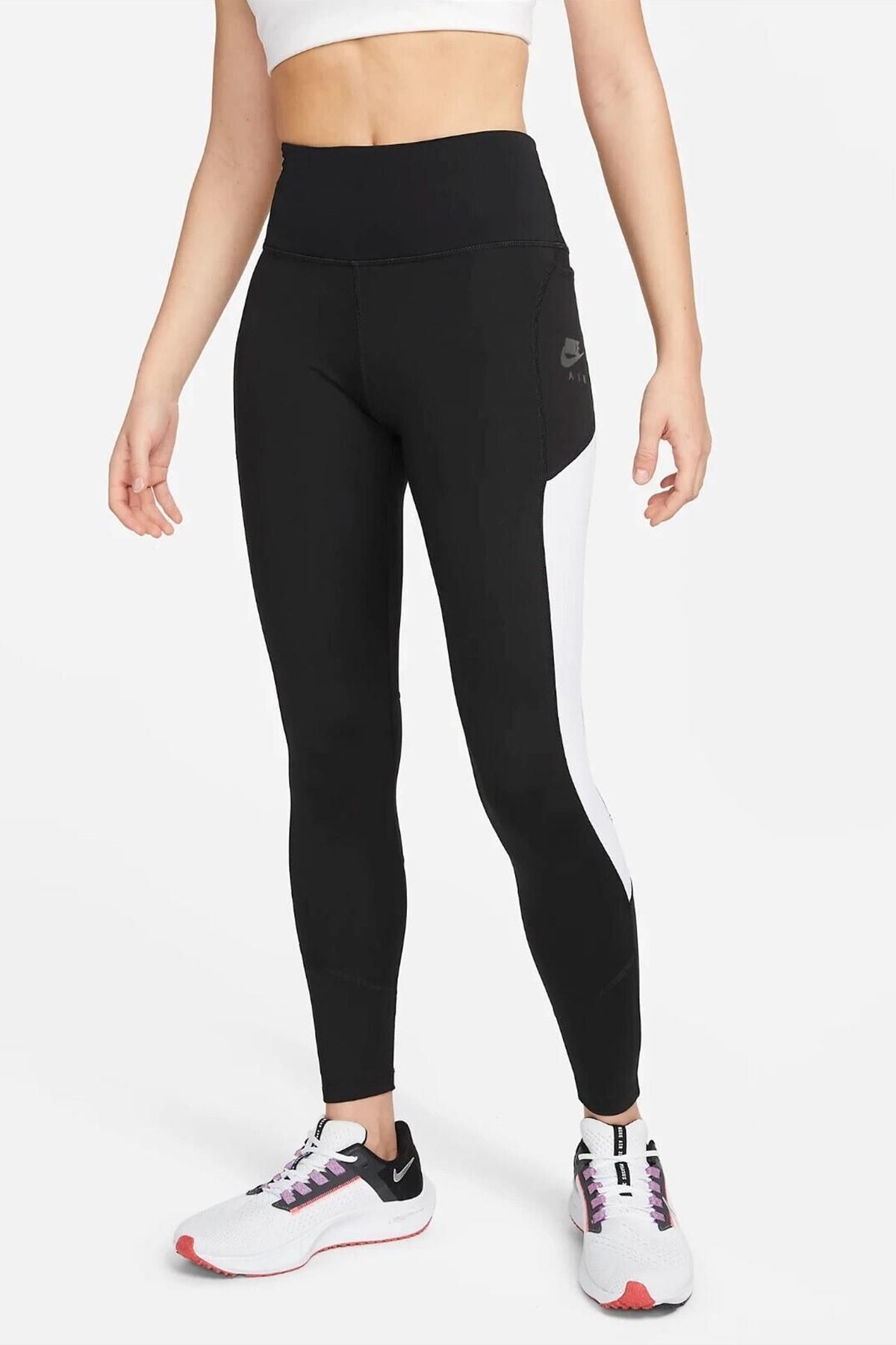 Nike Fast Air Leggings 7 8 High Rise Yuksek Belli Toparlay c Tayt Siyah Kad n Giyim