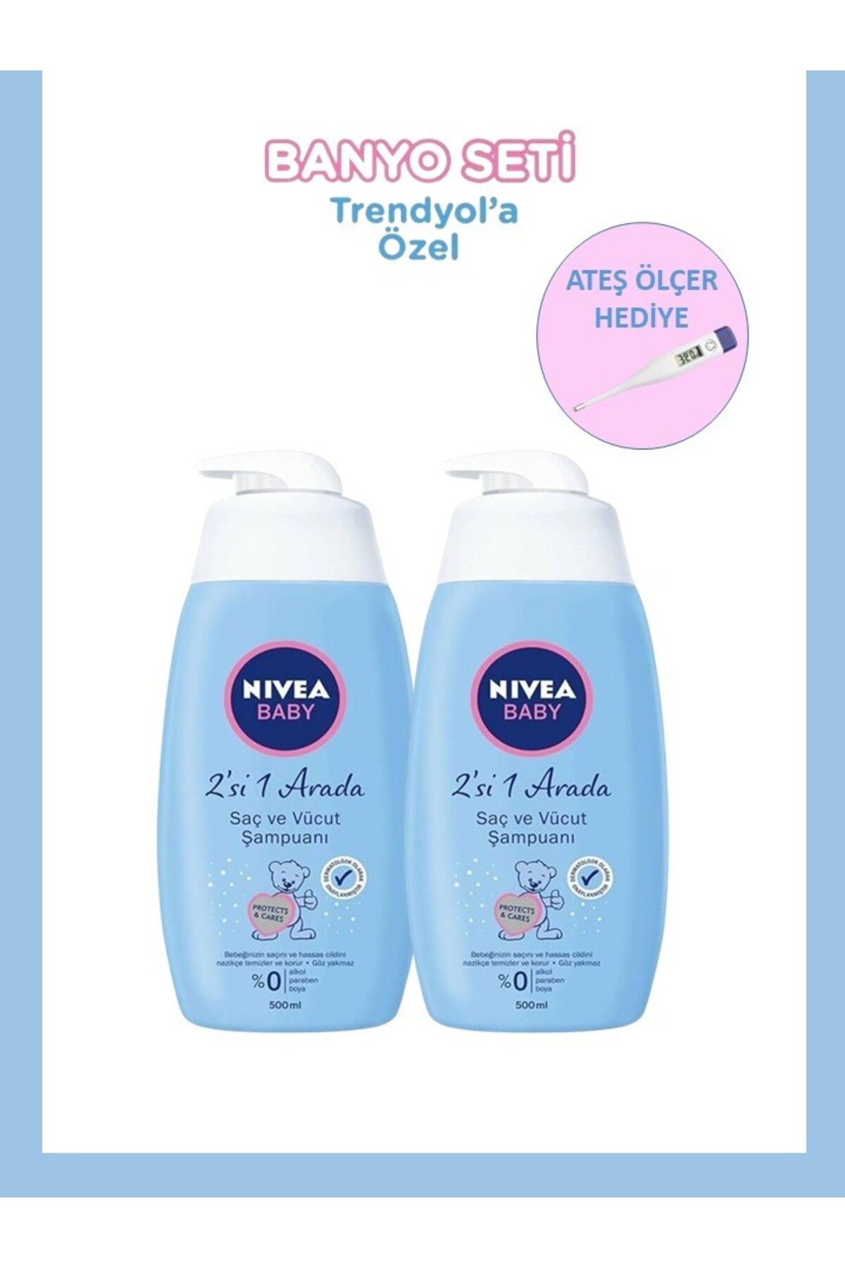 Saç Ve Vücut Şampuanı 500 Ml *2 Adet , Dijital Termometre Hediye