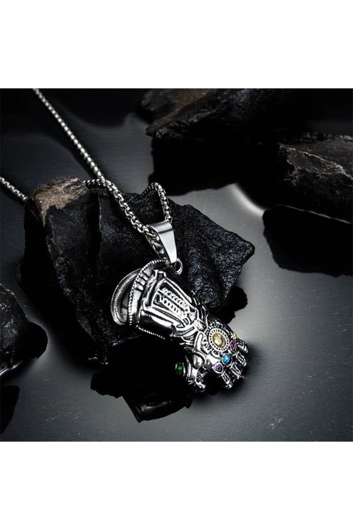 YuChic-Thanos Infinity Gauntlet - Stainless Steel Glove Necklace 4