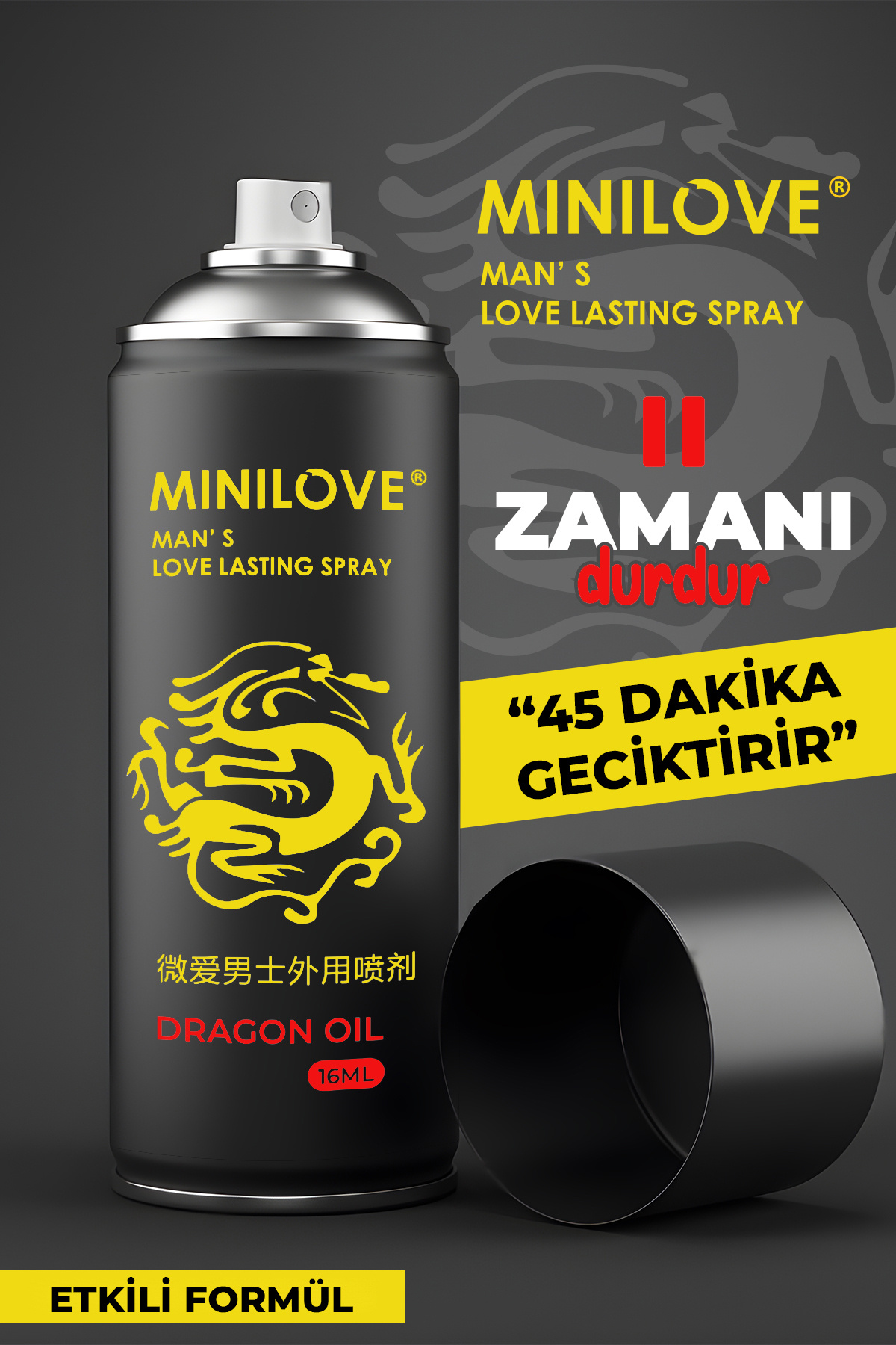 minilove Avrupa'nın Tercihi Geciktiricili Sprey 16ml Etkili Formül Sertleştiricili Geciktirci Sprey