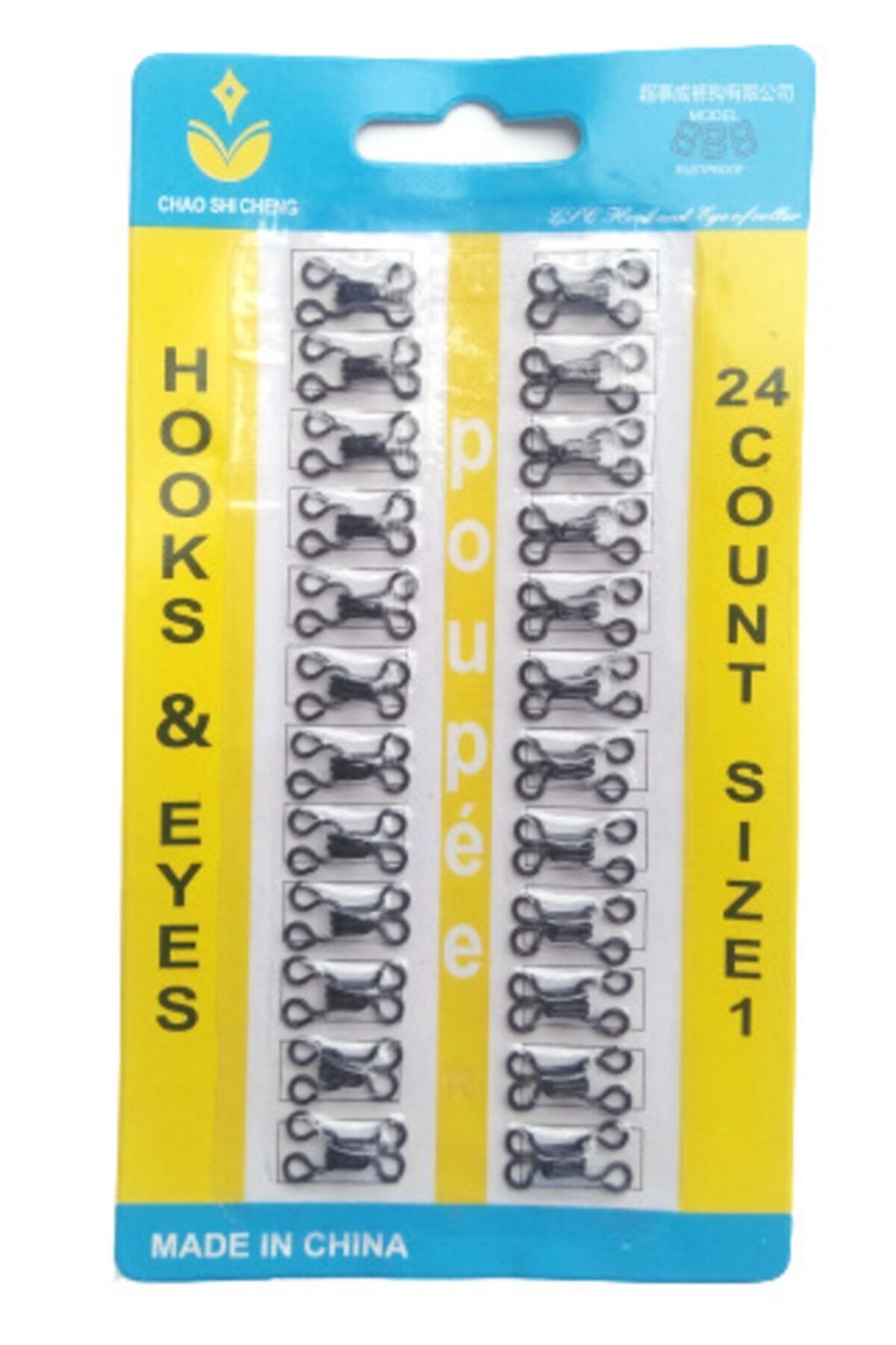 Staple Clasp Metal Black 1 No 24 Pieces