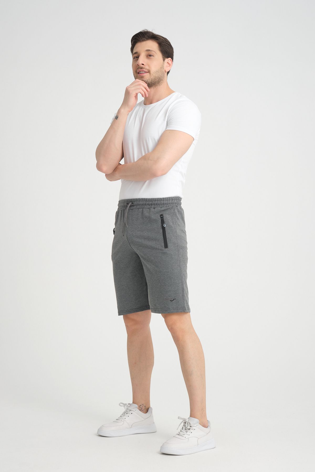 RDR-X-Men's Anthracite Combed Fabric Bermuda Shorts 6