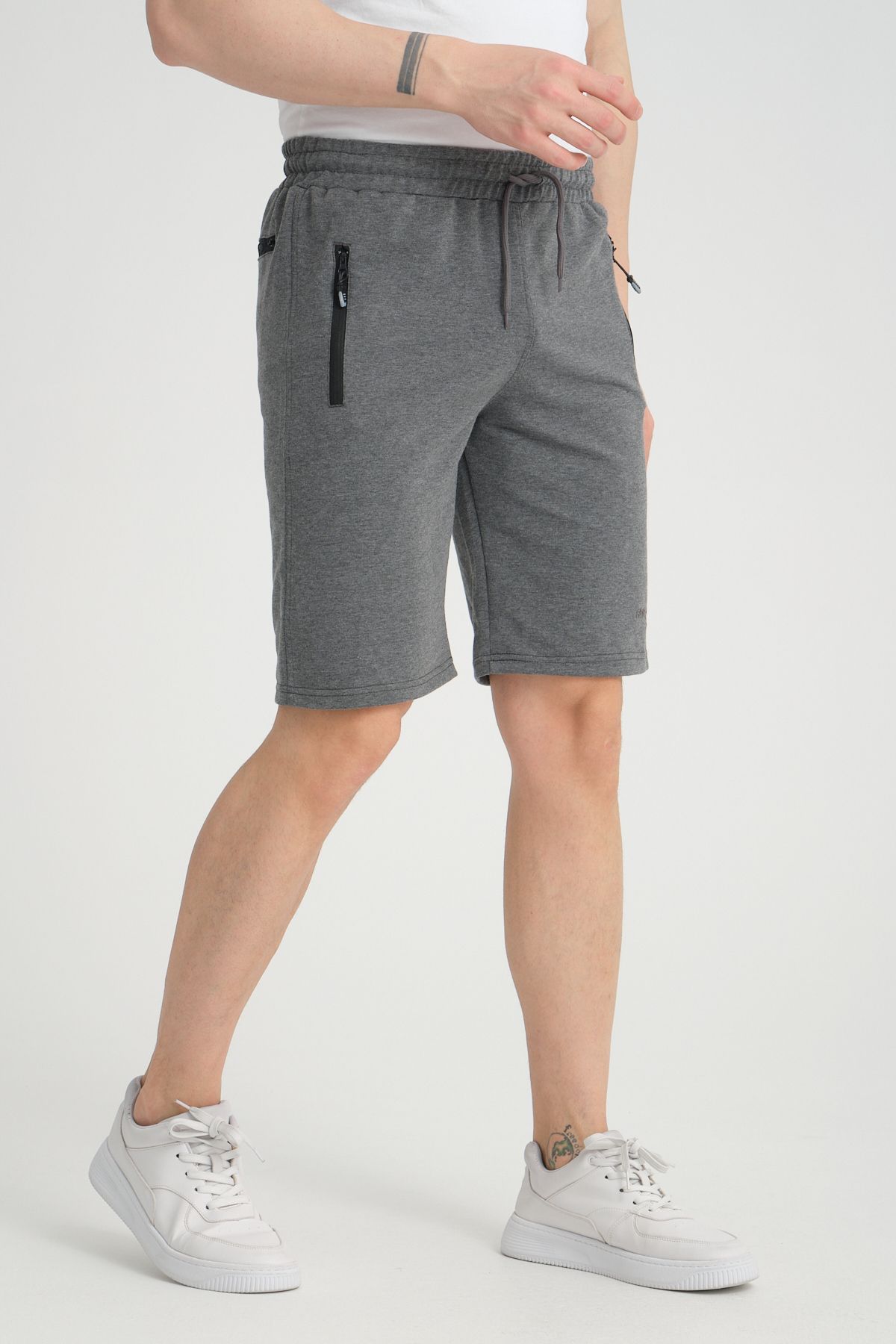 RDR-X-Men's Anthracite Combed Fabric Bermuda Shorts 4