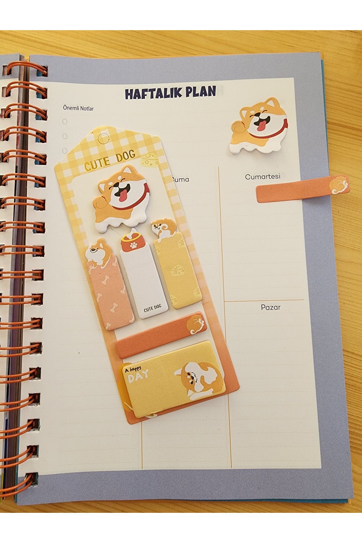 Rota Hediyelik-Cute Dog Pattern Post-It Note - Sticky Index Sticky Note Bookmark 1 Piece 4